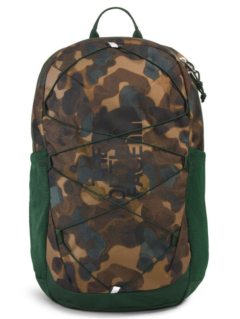 The North Face Youth Court Jester Backpack- Utility Brown Camo/Pine Needle TNF B